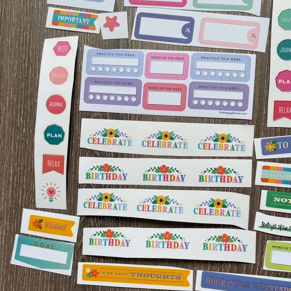 ❤️$4 Vibrant Not So Mystery Happy Planner Sticker Set
